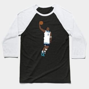 Anthony Edwards 5 Minnesota Timberwolves Dunks Baseball T-Shirt